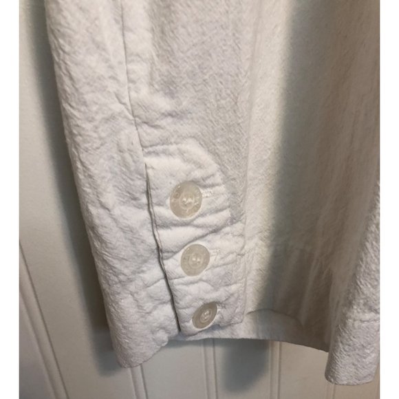 C.D. Petites Women’s Size Medium White Capri Pants Elastic Waist Drawstring - Picture 3 of 8